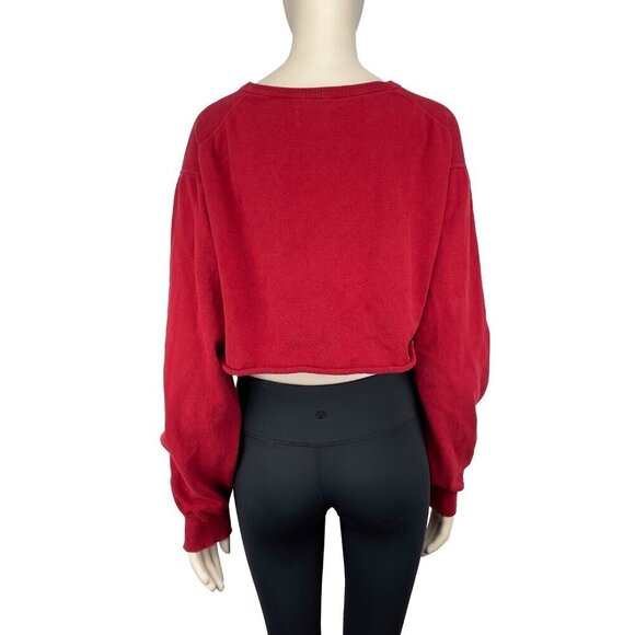 CHAPS Preppy Cropped Red Athleisure‎ V-neck Sweater Pull sz S (mannequin)- XL - Picture 5 of 5